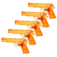 Waterpistool - 30x - oranje - kunststof - 20 cm - transparant - speelgoed