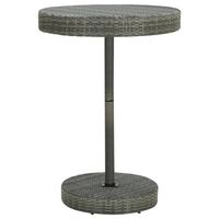 vidaXL Tuintafel 75,5x106 cm poly rattan grijs - thumbnail