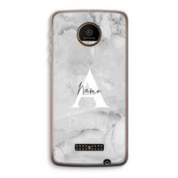 Ivory Marble: Motorola Moto Z Force Transparant Hoesje