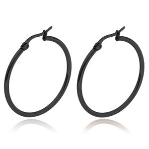 Cilla Jewels Hoop oorringen Dames Edelstaal Zwart