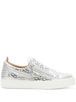 Giuseppe Zanotti baskets Gail à motif monogrammé - Argent - thumbnail