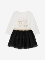 Babyset voor meisjes, t-shirt, rok met glitter zwart