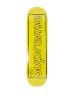 Supreme x KAWS planche de skateboard à logo - Jaune