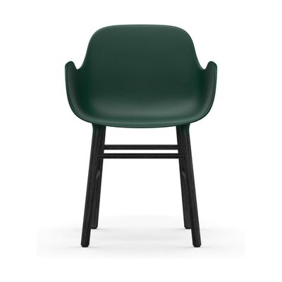 Normann Copenhagen Form armstoel Green vierpoot zwart eikenhout