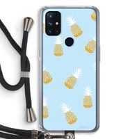 Ananasjes: OnePlus Nord N10 5G Transparant Hoesje met koord