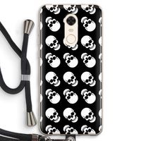 Musketon Skulls: Xiaomi Redmi 5 Transparant Hoesje met koord