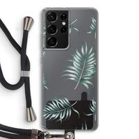 Simple leaves: Samsung Galaxy S21 Ultra Transparant Hoesje met koord