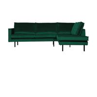 WOOOD Rodeo hoekbank rechts velvet Bosgroen