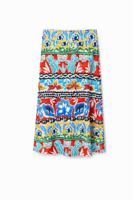 Etnische midirok Stella Jean - MATERIAL FINISHES - M