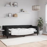 Slaapbank 80x200 cm stof zwart