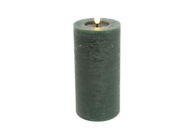 Led kaars Lyon D 7,5 H 15 cm dennen groen