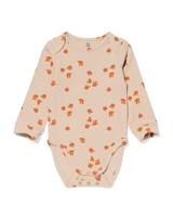 HEMA Meegroeiromper LENZING™ ECOVERO™-(viscose) rib uiltjes bruin bruin (bruin)