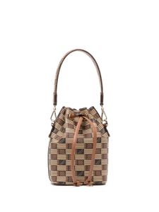 Moreau monogram-print bucket bag - Marron