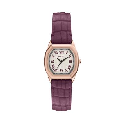Horlogeband Fossil ES5428 Leder Paars 16mm