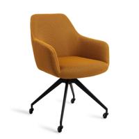 Jesper Home Eetkamerstoel 'Hiroo' Glide Black, kleur Groovy Garam