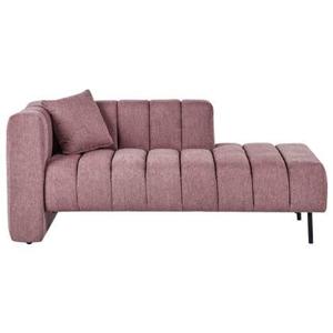 Beliani - LANNILS - Chaise longue - Roze - Linkszijdig - Polyester