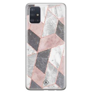 Samsung Galaxy A51 siliconen hoesje - Stone grid