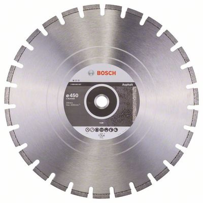 Bosch Accessoires Diamantdoorslijpschijf Standard for Asphalt 450 x 25,40 x 3,2 x 10 mm 1st - 2608602627