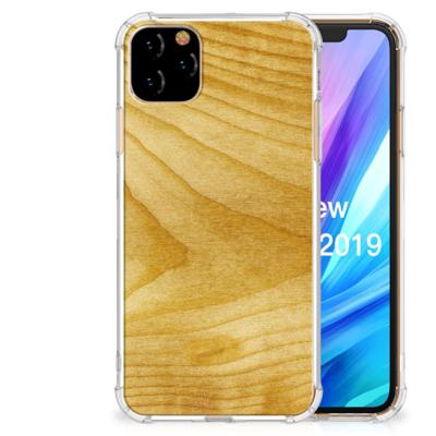 Apple iPhone 11 Pro Max Stevig Telefoonhoesje Licht Hout Apple iPhone 11 Pro Max Stevig Telefoonhoesje Licht Hout