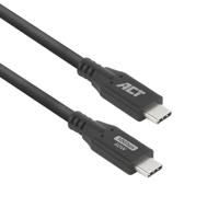 ACT AC7442 USB 3.0 10Gbps 60W USB Type-C® kabel | Zwart | 2 meter ACT AC7442 USB 3.0 10Gbps 60W USB Type-C® kabel | Zwart | 2 meter