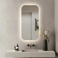 Badkamerspiegel SaniClear Denver | 50x100 cm | Indirecte verlichting | Touch button | Met spiegelverwarming