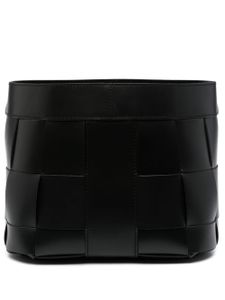 Ralph Lauren Home panier en cuir Hailey à design tressé - Noir