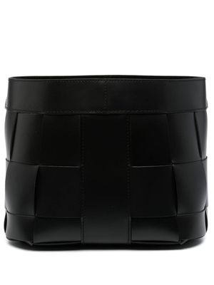 Ralph Lauren Home panier en cuir Hailey à design tressé - Noir