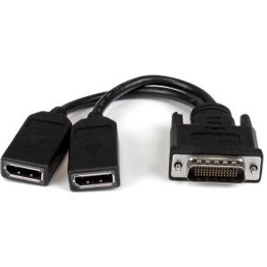 StarTech.com 20 cm LFH 59 male naar dubbele female DisplayPort DMS 59 kabel