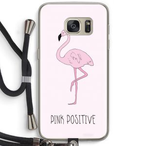 Pink positive: Samsung Galaxy S7 Transparant Hoesje met koord