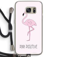 Pink positive: Samsung Galaxy S7 Transparant Hoesje met koord