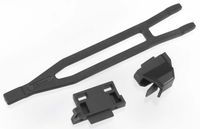 Battery hold-down (1)/ hold-down retainer, front & rear (1 each) (TRX-7426)