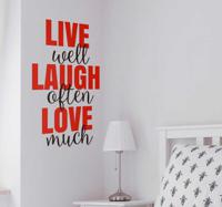 Muursticker Live Laugh Love