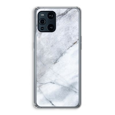 Witte marmer: Oppo Find X3 Transparant Hoesje