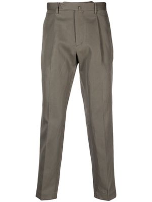 Dell'oglio pantalon chino en coton à plis - Vert