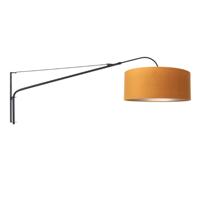 Steinhauer Zwarte muurlampElegant Classy met goud velvet - 8135ZW