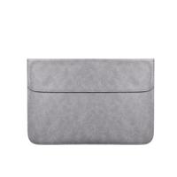 PU01S PU leer horizontale onzichtbare magnetische gesp laptop Inner Bag voor 15 4 inch laptops (grijs)