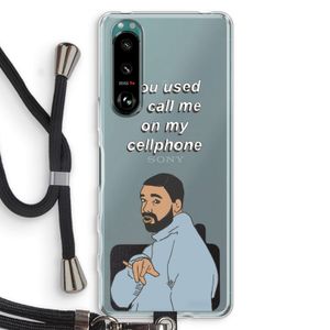 Hotline bling: Sony Xperia 5 III Transparant Hoesje met koord