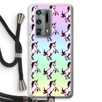 Musketon Unicorn: Huawei P40 Pro Plus Transparant Hoesje met koord