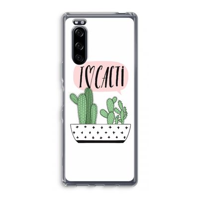I love cacti: Sony Xperia 5 Transparant Hoesje