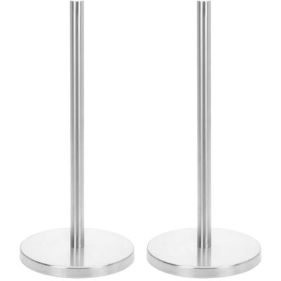 Set van 2x Rvs keukenrolhouders rond 15 x 33 cm