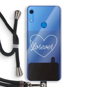 Forever heart pastel: Huawei Y6s Transparant Hoesje met koord