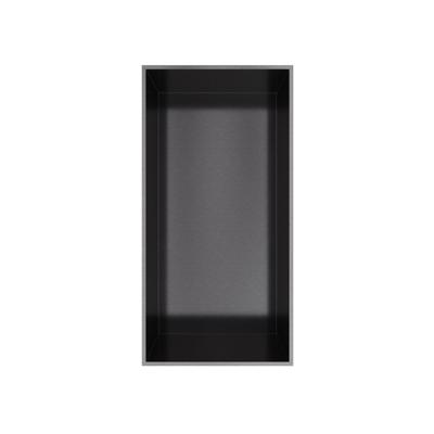 Hotbath &MORE Inbouwbox of inbouwnis - 30x15x10 - frameless - Geborsteld zwart PVD BOX015FMBP