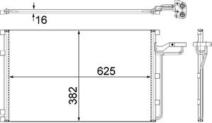 Condensor, airconditioning AC551001S