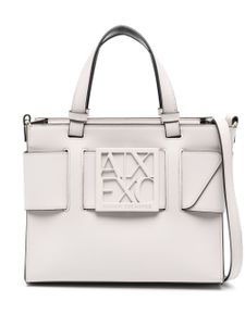 Armani Exchange sac à main à plaque logo - Tons neutres