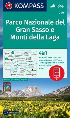 Wandelkaart 2476 Parco Nazionale del Gran Sasso e Monti della Laga | Kompass