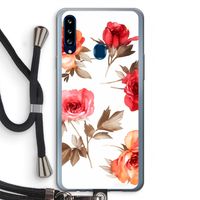 Roosjes: Samsung Galaxy A20s Transparant Hoesje met koord