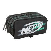 Pennenetui met 3 vakken Nerf Game Zwart 21,5 x 10 x 8 cm