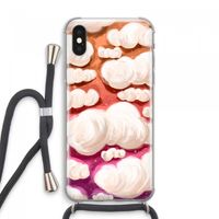 Katoen Wolken: iPhone XS Max Transparant Hoesje met koord