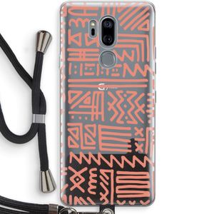 Marrakech Pink: LG G7 Thinq Transparant Hoesje met koord