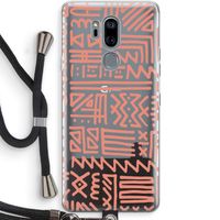 Marrakech Pink: LG G7 Thinq Transparant Hoesje met koord